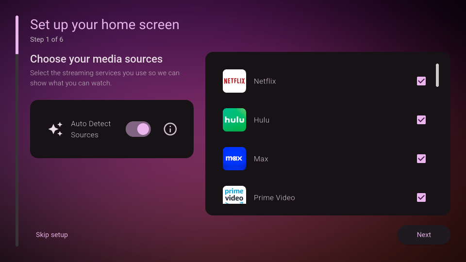 Bitflinger TV Home Screen - Orange